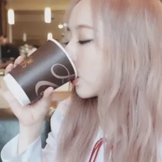 ☕️ 3953d167 woman, coffee, drinking, cafe, lifestyle, beverage telegram sticker