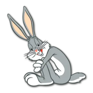 😁 02f1394e Bugs Bunny Looney Tunes 兔八哥, 乐一通, 卡通, 兔子 whatsapp sticker
