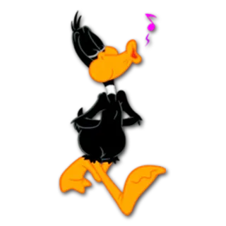 🎵 16947623 Daffy Duck 卡通, 鸭子, 角色, 乐一通 whatsapp sticker