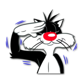 😺 4eb7b4d3 Sylvester the Cat Looney Tunes 卡通, 猫, 傻大猫, 乐一通, 动画 whatsapp sticker