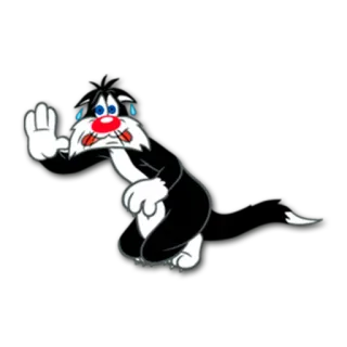 😰 a2ddf318 Sylvester the Cat Looney Tunes 卡通, 猫, 震惊, 害怕, 恐惧 whatsapp sticker