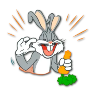😆 afe690ad Bugs Bunny Looney Tunes 卡通, 兔子, 乐一通, 角色, 兔子 whatsapp sticker
