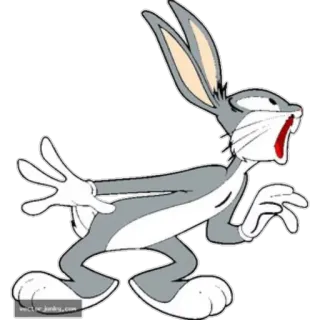 😯 bb3f8560 Bugs Bunny cartoon, rabbit, angry, looney tunes telegram sticker