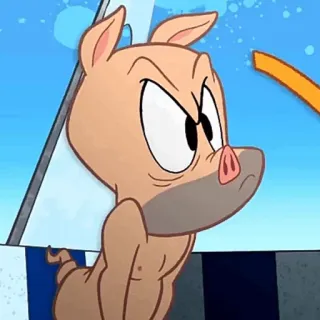 🥕 123ad6c4 Porky Pig cartoon, pig, character, looney tunes telegram sticker