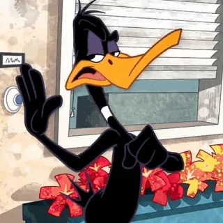 🥕 532a50d2 Daffy Duck cartoon, daffy duck, looney tunes, character telegram sticker
