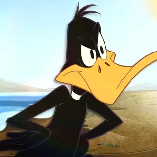 🥕 ce15ce3b Daffy Duck cartoon, looney tunes, duck, character telegram sticker