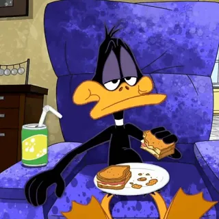 🥕 ffb01b20 Daffy Duck cartoon, daffy duck, looney tunes, food, drink telegram sticker