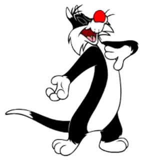 😍 17228db6 Sylvester the Cat Looney Tunes cartoon, cat, sylvester, looney tunes, character telegram sticker