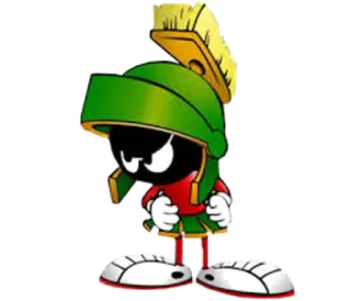 😣 7a9c1198 Marvin the Martian Looney Tunes cartoon, martian, warner bros, space, alien telegram sticker
