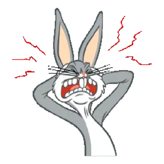 😡 0158617d Bugs Bunny 卡通, 兔子, 沮丧, 生气, 乐一通 telegram sticker