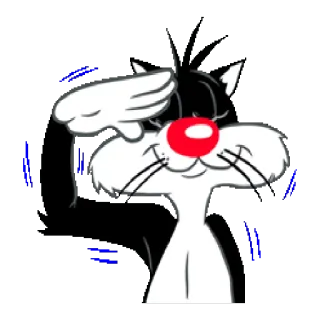 😌 6e5e0100 Sylvester Looney Tunes 猫, 卡通, 乐一通, 西尔维斯特 telegram sticker