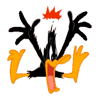 😡 be097fa3 Daffy Duck 卡通, 达菲鸭, 乐一通, 角色, 华纳兄弟 telegram sticker