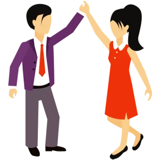 💋 5171e055 пара, мужчина, женщина, любовь, отношения, мультфильм, романтика whatsapp sticker