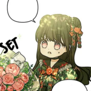 🐈‍⬛️ 687517fa SET Anime, Manga, Fille, Fleurs, Mignon, Dessin animé telegram sticker