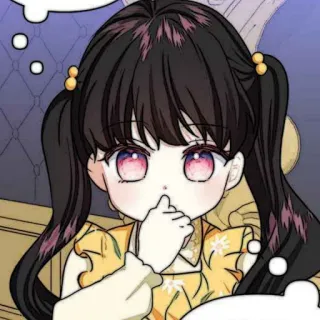 🐈‍⬛️ 84c2d39a fille, enfant, mignon, manga, robe telegram sticker