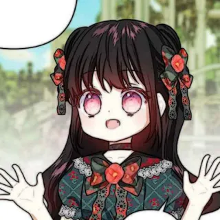 🐈‍⬛️ 8d784690 animé, mignon, fille, rubans, fleur, dessin animé telegram sticker