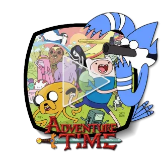 ▶ 31e9e760 Finn Adventure Time ADVENTURE TIME Adventure Time, Kartun, Jake, Finn, Senjata telegram sticker