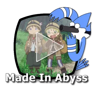 ▶️ 492512e6 Mordecai Made In Abyss Anime, Kartun, Video game, Made in Abyss, Regular Show, Crossover, Fantasi, Petualangan telegram sticker