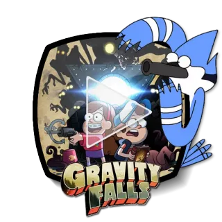 ▶ 50095854 Gravity Falls Kartun, Televisi, Petualangan, Mordecai, Gravity Falls, Dipper Pines, Mabel Pines telegram sticker