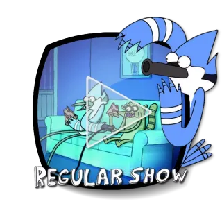▶ 786a936b Mordecai Regular Show REGULAR SHOW Kartun, Regular Show, Mordecai, Rigby, Animasi, Komedi, Acara TV telegram sticker
