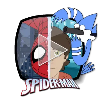 ▶ 9ed337c2 Spider-Man SPIDER-MAN Spiderman, Kartun, Superhero, Animasi, Mashup telegram sticker