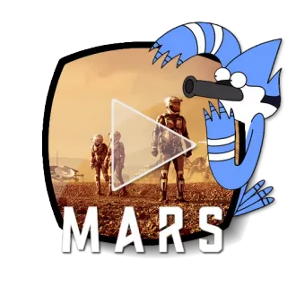 ▶ 31e1720e Mordecai MARS Mars, Fiksi ilmiah, Mordecai, Regular Show, Eksplorasi luar angkasa, Astronaut, Film, Stiker telegram sticker