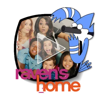 ▶ 3ebc77ec Raven Raven's Home acara TV, Raven's Home, komedi, keluarga, karakter, screenshot telegram sticker