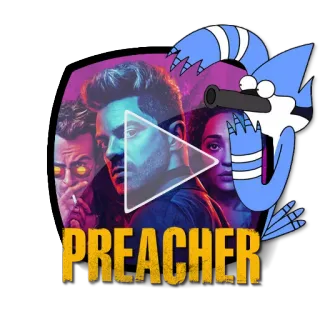 ▶ 69e49a06 Mordecai Preacher PREACHER pengkhotbah, Mordecai, merokok, senjata, kekerasan, kartun dewasa telegram sticker