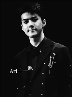 ✖ dd1f5522 Arl ผู้ชาย, ภาพเหมือน, คนดัง, kpop, สไตล์, ขาวดำ telegram sticker