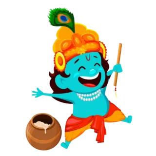 😄 033e2741 Krishna Ấn Độ giáo, tôn giáo, Ấn Độ, thần, vị thần telegram sticker