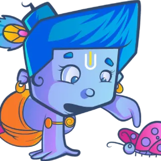 🧐 ec2d7b06 Krishna Ấn Độ giáo, thần, em bé, Ấn Độ giáo, Krishna, tôn giáo telegram sticker