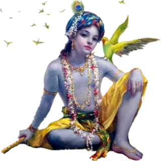 😐 f5e73510 Krishna Ấn Độ giáo, thần, Krishna, tôn giáo, tâm linh telegram sticker
