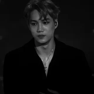 🖇 5353dc4c mężczyzna, portret, czarno-białe, kpop, idol telegram sticker