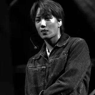 🌚 8cb73799 person, man, jacket, denim, black and white, portrait telegram sticker