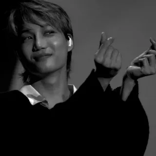 🌚 e3feae21 person, portrait, black and white, kpop, singer, asian telegram sticker