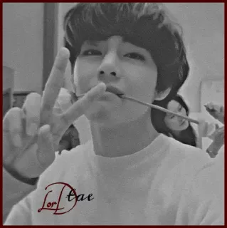 🏹 93d19956 LorTae persona, dito, bastone, bianco e nero telegram sticker