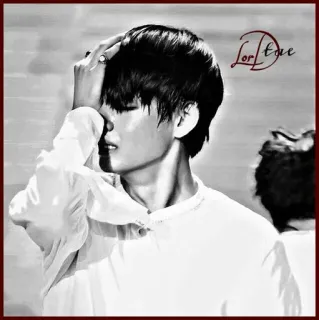 🥀 df0e3c8b LorDtae ritratto, uomo, bianco e nero, kpop, celebrità, artistico, disegno telegram sticker