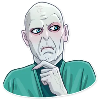 🤔 006ef034 Voldemort Harry Potter harry potter, voldemort, bösewicht, zauberer, magie whatsapp sticker