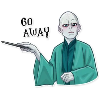 👈 013f1bb2 Voldemort Harry Potter GO AWAY Harry Potter, Voldemort, Zauberer, Magie, Geh weg, Fantasy whatsapp sticker