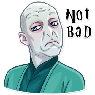 🙌 2e0b2a69 Voldemort Harry Potter Not BAD Voldemort, Harry Potter, Nicht schlecht, Sticker, Zauberer, Magie whatsapp sticker