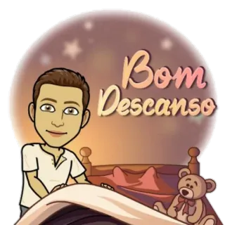 😴 e041f2df Bom Descanso 잘 자요, 휴식, 수면, Bitmoji, 만화, 테디 베어 telegram sticker
