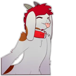😝 a8c19dfe ステッカー, 漫画, キャラクター, 動物, かわいい, もふもふ, 舌 telegram sticker