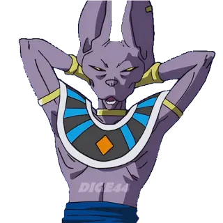 🌴 4c4a8ede Beerus Dragon Ball Super DIGE44 Anime, Kucing, Dewa, Karakter, Ungu, Beerus, Dragon Ball Super telegram sticker