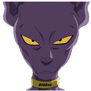 😒 b66ab7a5 Beerus Dragon Ball Z DIGE44 beerus, dragon ball z, anime, kucing, karakter, ungu, dewa penghancur telegram sticker