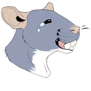 😂 b14953e0 rat, crying, animal, sad, sticker, rodent, mammal telegram sticker