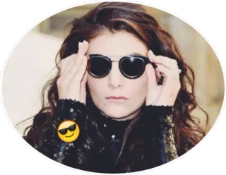 😎 2c73e955 donna, occhiali da sole, cool, emoji, ritratto, adesivo telegram sticker