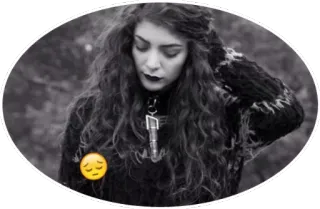 😔 b0f083a2 Lorde cantante, musicista, celebrità, ritratto, Lorde telegram sticker