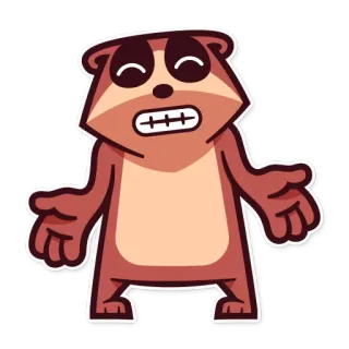 😁 76f6f44d การ์ตูน, สัตว์, สติกเกอร์, ตลก, น่ารัก telegram sticker