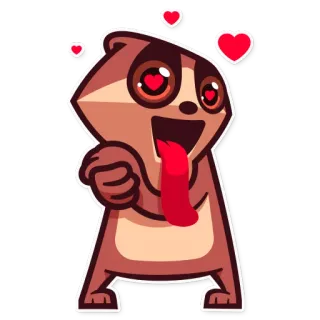 😍 c1f7afad นาก, ความรัก, หัวใจ, น่ารัก, การ์ตูน, สัตว์ telegram sticker