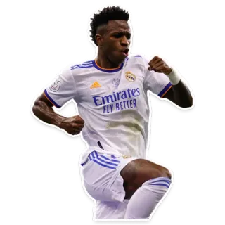 🔥 1bbeaa21 Vinicius Junior 维尼修斯·儒尼奥尔, 足球, 球员, 皇家马德里, 庆祝 telegram sticker